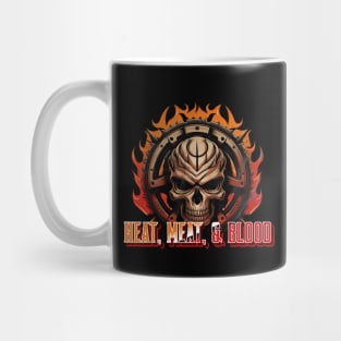 Grunge Skull Heat, Meat, and Blood Mug